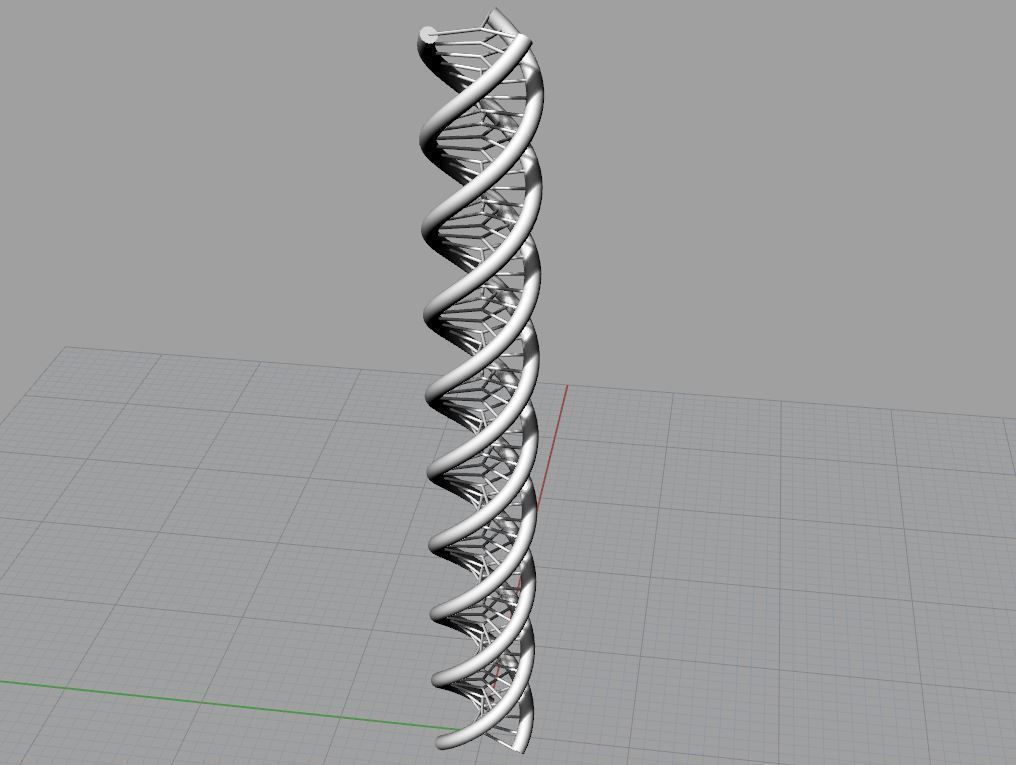 verdreifachen wendel struktur dreifach helix mikro dna molekül kunst 3D print model - Mito3D