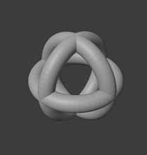 triplo anel brinquedo presente decoração Diversão círculo esfera globo argolas arte matemático 3d print model - Mito3D