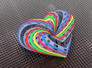 I üç kat düğüm döngü kalp sanat matematik bükülmüş aşk dekor makerschallenge matematiksel artchallenge 3d print model - Mito3D