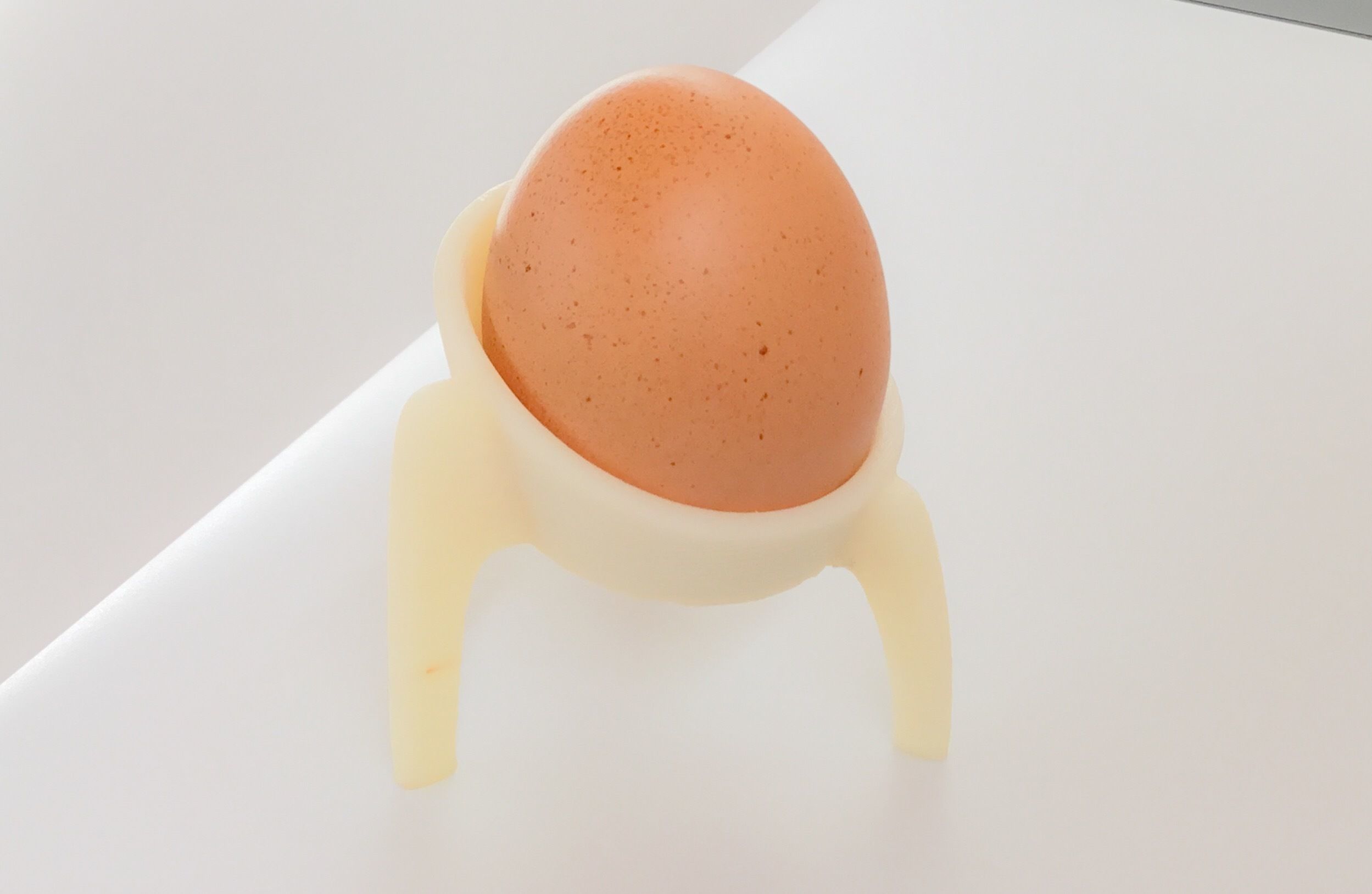 tripod egg cup house 3d printed design holder stand gift kitchenware kitchen dining 3D print model - Mito3D