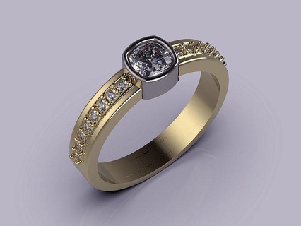 tripple ring silver gold printable jewelry 3d model diamond jewel wedding gem engagement sterling platinum brilliant fashion beauty rings 3d print model - Mito3D