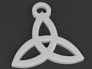 triquetra üçlü kolye takı trinity triad celtic ruh zihin vücut anne baba çocuk eski sembol düğüm süs birlik simetri çekicilik kutsal geometri 3d print model - Mito3D