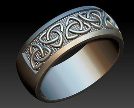 triqueta anillo anel triskel trinidad celta oscuro yoga espíritu chakra tri nudo místico exotérico religión fácil budismo joyería joya anillos 3d print model - Mito3D