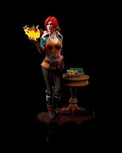 tris Merigold Cadı 3 Ciri Yennefer rpg fantezi masaüstü masa ateş kitap heykelcik oyun Sanat hayran tilki maske Geralt heykeller 3d print model - Mito3D