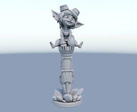 tristana liga of legendas 3d impressão modelo jogos brinquedos 3d print model - Mito3D