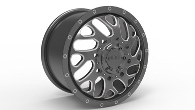 tritone ruota cerchio modello camion americano corsa nero rinoceronte stampabile passatempo fai settore automobilistico 3d print model - Mito3D