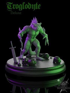 troglodyte dlx ver miniature fantasy character game cave collectible dungeon animal troglodytes wild games toys 3d print model - Mito3D