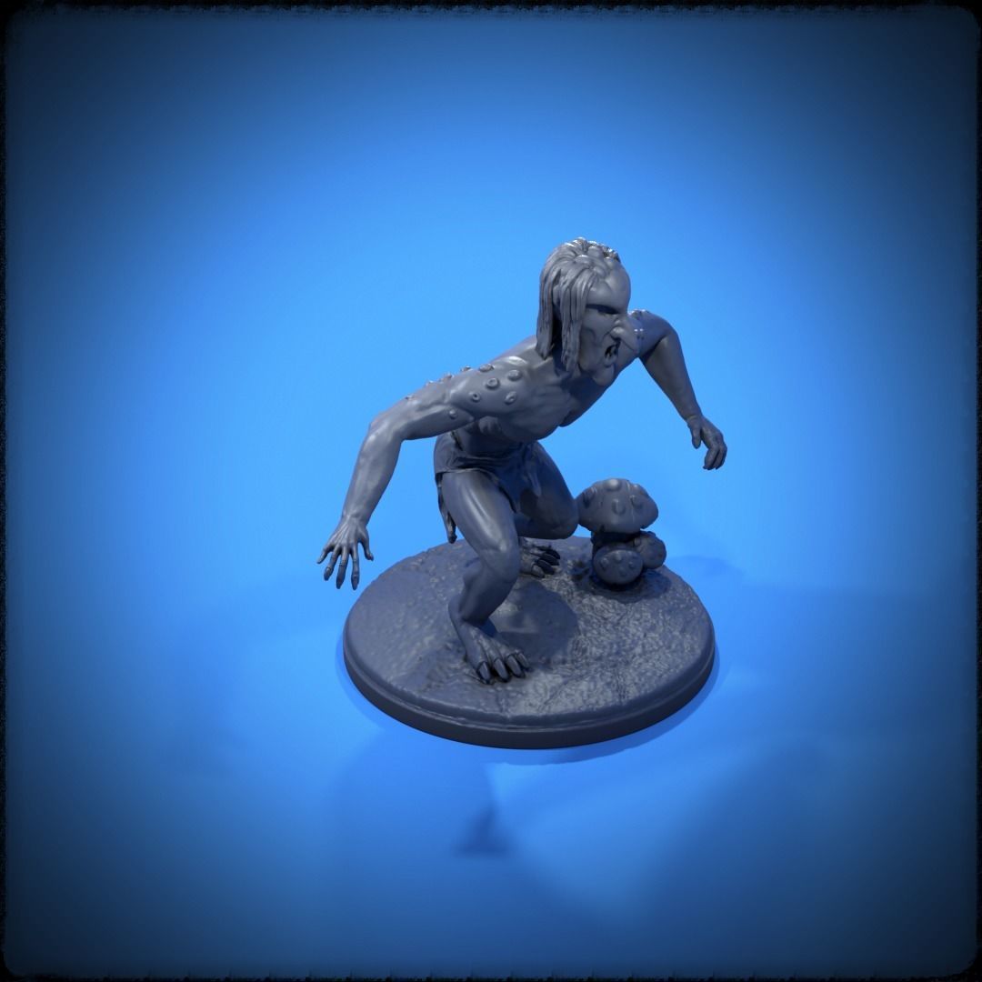 Troll miniaturas mazmorras dragones dnd impresora 3d impresor mesa juego juegos juguetes tablero 3D print model - Mito3D