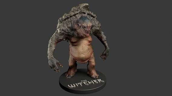 troll sorceleur personnage Jeu projekt modèles monstre orc Geralt créature sculpture art sculptures 3d print model - Mito3D