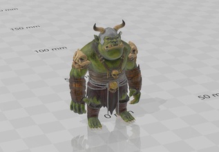 troll stl personnage cornes 3d monstre monstres brillant réaliste unrealengine4 art 3d print model - Mito3D