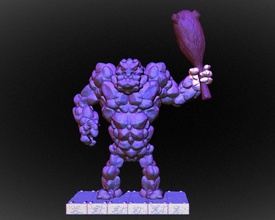 troll stone fantasy creature monster fictional orc dragon beast hobbit hell humanoid demon character knight giant elf warhammer games toys 3d print model - Mito3D
