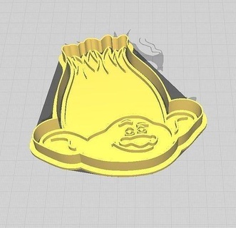 trolls rama Galleta fondant cortador estampadora casa cocina comida 3d print model - Mito3D