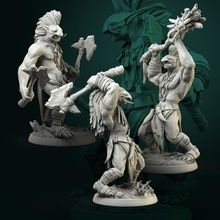 trolls male set 3 miniatures 32mm pre-supported sculpture art creature tabletop fantasy wargames warhammer 3dminiature 3dminiatures dndminiatures fantasyminiatures dnd highdetail game games boardgame fictional toys board 3d print model - Mito3D