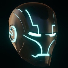 tron ferro homem capacete ciclo luz disney maravilha vingadores conceito néon tonystark grade passatempo faça 3d print model - Mito3D