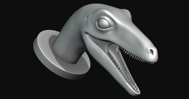 Troodon baş 3d model yazdırılabilir Yazdır Dinozor Sanat heykeller 3d print model - Mito3D
