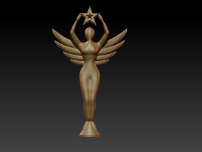 troféu a arte campeão anjo estátua prêmio esculturas 3d print model - Mito3D