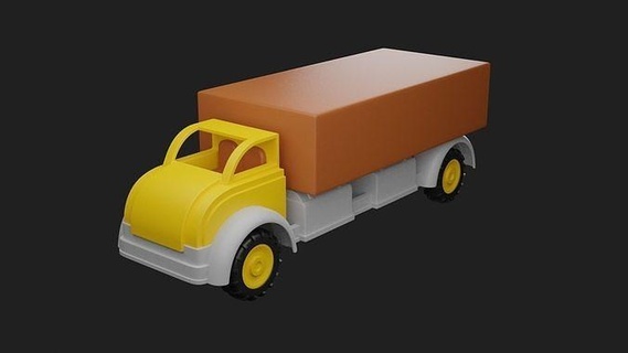 truck toy 3d model vehicle car toys wheel tractor wooden children tire 3dartistsandeep games 3d print model - Mito3D
