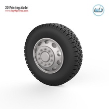 truck wheels 1-32 vehicle car heavy wheel tire trailer tamiya diameter load scale hobby diy automotive 3d print model - Mito3D