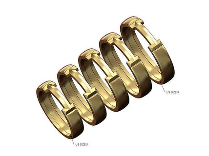 wahr Mode Ring us Größen 5to9 Schmuck druckbar Gold Silber Luxus Tiffany Replik Band Stapler Sterling stapelbar Aussage 3d Modell Ringe 3d print model - Mito3D
