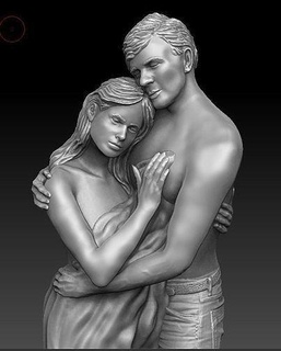 vrai l'amour 3d djedy modèle couple famille art sculptures cœur maison contour Terre brosse sculpter 3d print model - Mito3D