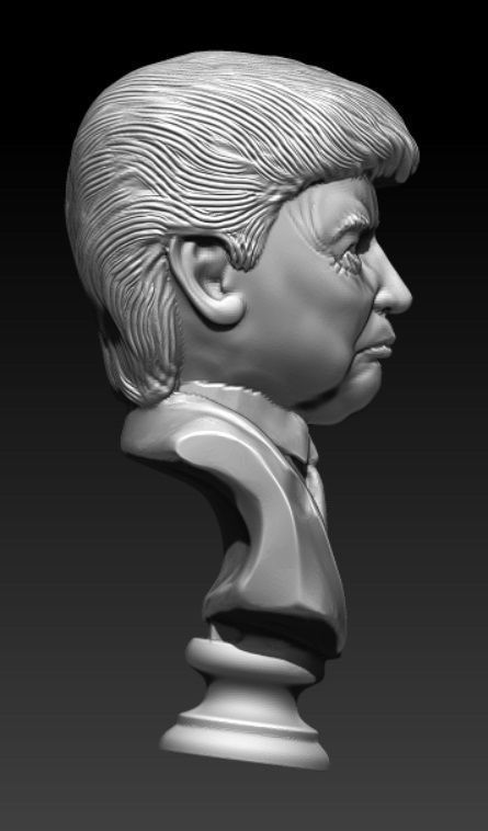 trumpf büste donald emotion porträt kopf skulptur komisch bobblehead politiker präsident 3d drucken cnc berühmt figur wahlen berühmtheit milliardär kunst skulpturen 3D print model - Mito3D