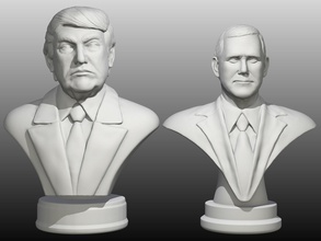 trump pence pack donaldtrump mikepence trumppence trump2016 godemperortrump politician political usa elections president vicepresident whitehouse trumptrain art sculptures 3d print model - Mito3D