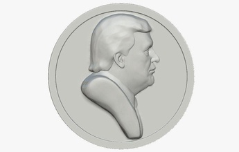 trump pin button jewelry donald 3d printing printable america politic other 3d print model - Mito3D
