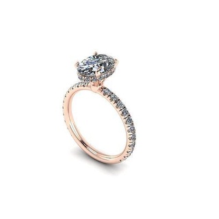 Confiar amar diamante anel joalheria noivado Casamento imprimível jóia brilhante argolas 3d print model - Mito3D