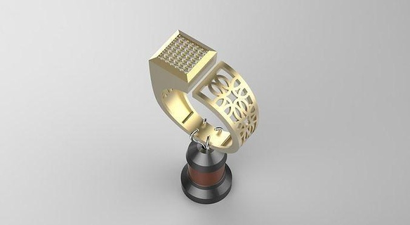 essayer bijoux or argent diamant bijou engagement mode bague rzrady anneaux 3d print model - Mito3D