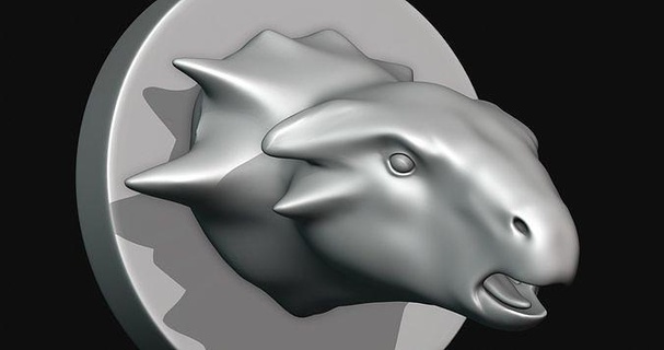 tsagantegia cabeça 3d modelo imprimível impressão dinossauro arte esculturas 3d print model - Mito3D