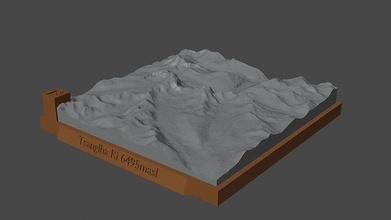 tsanglha ri mountain landscape volcano terrain environment nature photogrammetry elevation dem science 3d print model - Mito3D