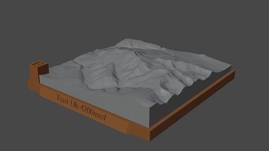 ula montanha panorama vulcão terreno Ambiente natureza fotogrametria elevação dem Ciência 3d print model - Mito3D