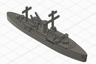 tsingtau - lancha torpedera base flotante juegos-juguetes de la barco wargame imprimible juego nave 2 ª guerra mundial worldwar2 alemania buque floatbase juegos los juguetes junta mesa 3d print model - Mito3D
