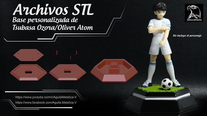 tsubasa ozora base stl imprimable para figura marchandisesmile 3d impression oliver atome métalaigle supercampeons capitainetsubasa habitantsubasa loisir diy 3D print model - Mito3D