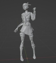 tsuki 20 figure character body statue girl woman games toys 3d print model - Mito3D