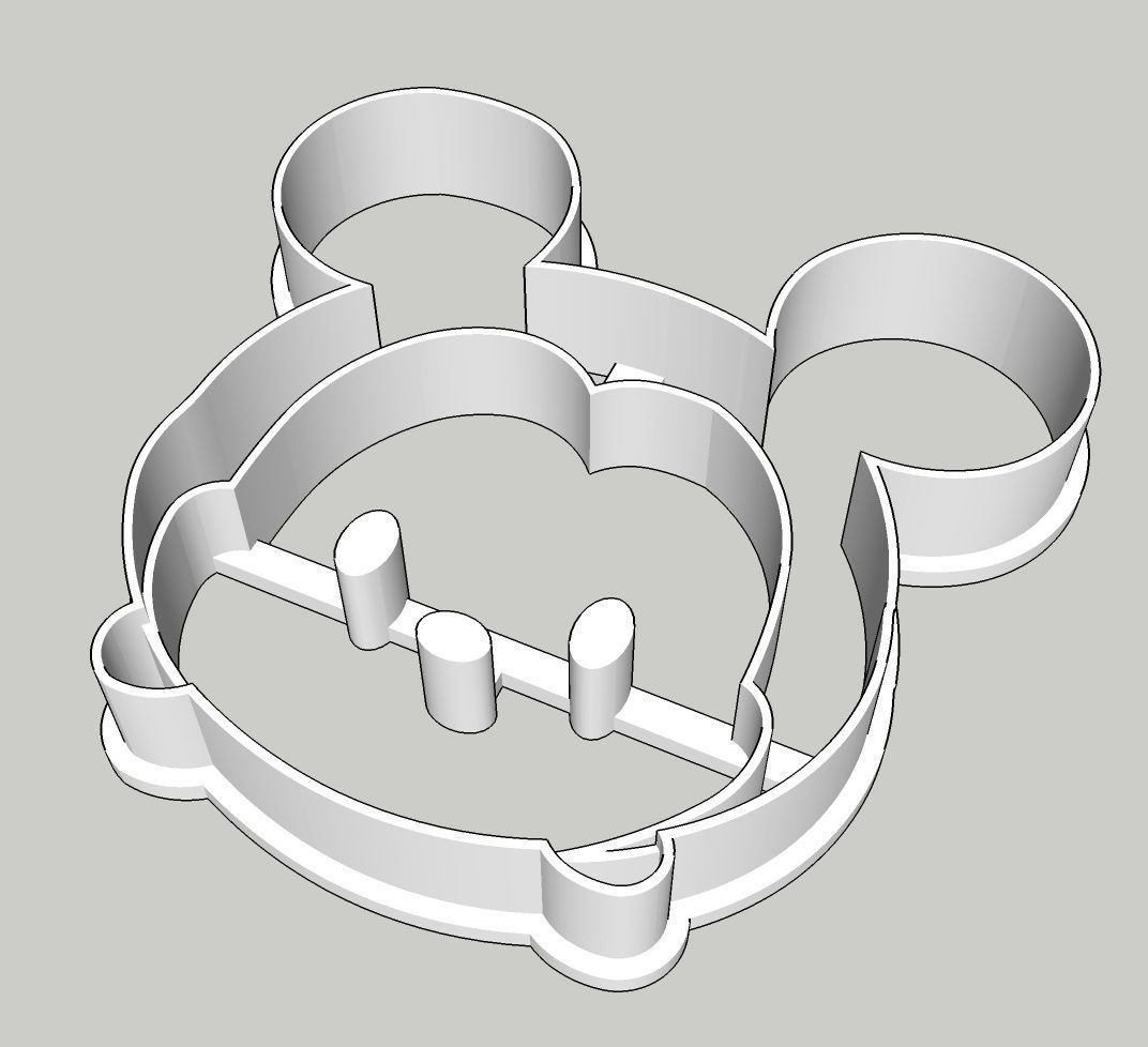 tsum mickey kurabiye kalıbı hobi-diy tsumtsum fare mickeymouse disney kesici fondan pişirme bakingtools hobi diy diğer 3D print model - Mito3D
