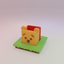 tsum plantador caixa winnie pooh flor panela disney tsumtsum passatempo faça 3d print model - Mito3D
