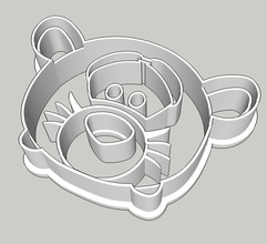 tsum tigger galleta cortador tsumtsum disney fondant horneando pastel magdalena comida herramientas hornear pasatiempo bricolaje diy 3d print model - Mito3D