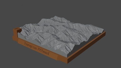 tsurugi-san mountain landscape volcano terrain environment nature photogrammetry elevation dem science 3d print model - Mito3D