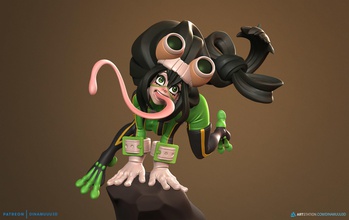 tsuyu asui multi versions sfw nsfw 3d print model stl character fiction frog toon anime girl sexy myheroacademia sculptures cute printable waifu froppy hero academia art 3d print model - Mito3D
