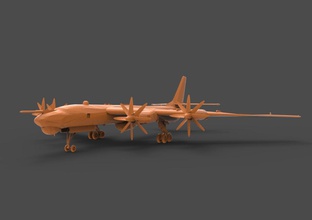 tu-95m l'aviazione aeromobili velivolo piano bomber elica militare il russo sovietica tu 95 95ms tu95 tu95ms tupolev orso recon freddo guerra nucleare nuke hobby fai da te automotive 3d print model - Mito3D