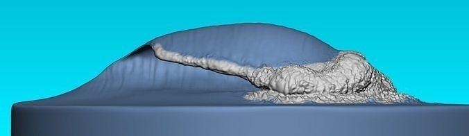 tube welle surfen ozean meer strand haus dekor 3d print model - Mito3D