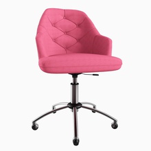 tufté chaise de bureau maison en touffe président pivotant sergé rose bleu vray 3dmax 3d modèle l'intérieur le mobilier la décoration jeune fille tabouret 3d print model - Mito3D
