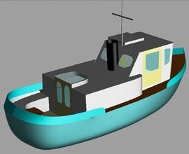 remorqueur navires plaisir industrie famille science ingénierie 3d print model - Mito3D