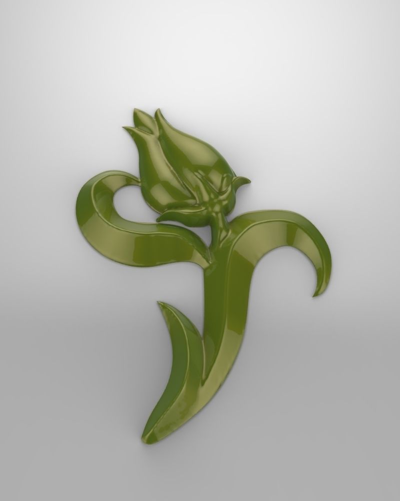 tulipe fleur 3d modèle rose art sculptures 3D print model - Mito3D