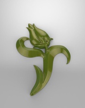 tulipe fleur 3d modèle rose art sculptures 3d print model - Mito3D