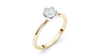 tulip anel de diamante jóias 3d engagem o engajamento ouro platina printable anéis prata branco natureza a marca duas cores flor romance 3d print model - Mito3D