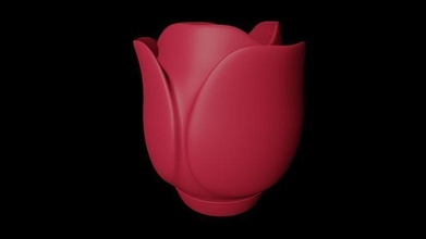 tulip flower pot garden house decoration accessories 3d print model - Mito3D