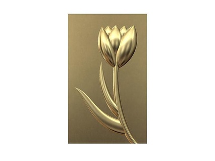 tulipa flor alívio decoração enfeite folha plantar floral lírio natureza painel interior cnc escultura Artcam imprimível madeira gesso moldagem arte esculturas 3d print model - Mito3D