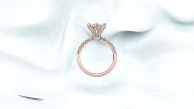 tulip flower ring jewelry diamond jewel rings 3d print model - Mito3D